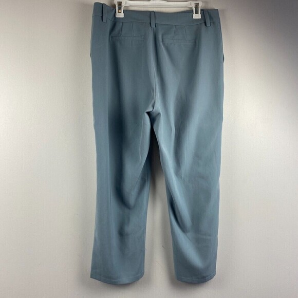 AVEC LES FILLES Ankle Trouser Pants Sky Blue Anthropologie Office Wear Sz Large - Picture 5 of 13